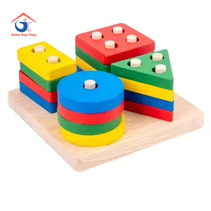 Produits de dropshipping 2026 : Jouets en bois pour enfants, classificateur de formes, jouets d'empilage, cubes magiques - Product Image 1