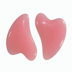 Outils de soin du visage en résine rose, massage du visage, lifting, Guasha pour le visage - Product Image 2