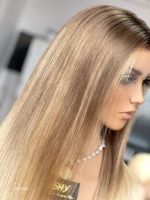 SHY 13x5 HD Lace Front Wig Human Raw Hair Salon Color Straight Custom Length Natural Parting OEM ODM