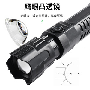 Linterna con Lente Convexa Eagle Eye, 12W, LED Recargable, Zoom Ajustable, Alta Luminosidad, para Trabajo al Aire Libre, Emergencias - Product Image 1