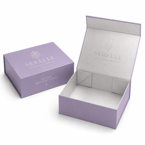 Boîte cadeau magnétique pliable de luxe avec couvercle à rabat, emballage personnalisé pour économiser de l'espace, idéal pour les ensembles de beauté et de cadeaux - Product Image 1