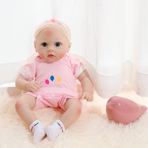 Venta al por mayor nuevo diseño barato vivo realista cuerpo completo <span class=keywords><strong>de</strong></span> <span class=keywords><strong>silicona</strong></span> 18 pulgadas vinilo recién nacido <span class=keywords><strong>Reborn</strong></span> Baby Doll para niños Mini lindo suave - Product Image 5