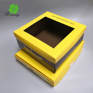 Boîtes d'emballage rectangulaires recyclables pour desserts, forme <span class=keywords><strong>livre</strong></span> avec fenêtre, poignée, lamination brillante, pour <span class=keywords><strong>pâtisserie</strong></span>, gâteaux au fromage, boulangerie - Product Image 1