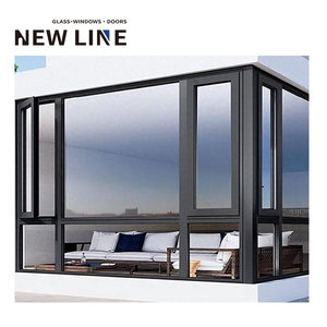 กระจกนิรภัยสองชั้นแบบปรับได้หน้าต่างบานเลื่อนเอียงเข้าด้านในด้านนอกสำหรับบ้านอลูมิเนียมอัลลอยด์ปรับอุณหภูมิได้ตามแนวนอน - Product Image 6