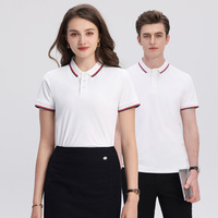 Polo blanc uni pour homme, 100 % polyester, manches courtes, tenue de travail, usage quotidien, uniforme d'été, personnalisable