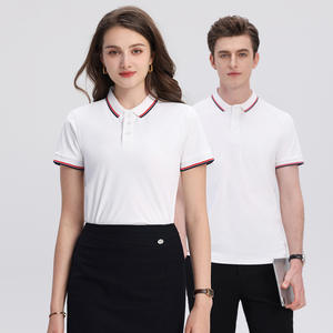 Camiseta Polo Blanca para Hombre, Color Sólido, Poliéster, Manga Corta, Ropa de Trabajo, Uso Diario, Uniformes SS 2599 - Product Image 2