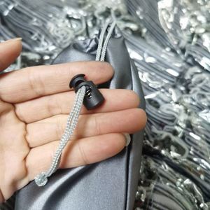 Brand New Custom Logo Luxury Wig Bag <b>Drawstring</b> Storage Packaging <b>Pouch</b> Hair Extension Silk Satin Bags for Wigs Hair Bundles - Product Image 6