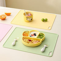 Tapis de table en silicone de qualité alimentaire pour enfants, imperméable, résistant à l'huile et à la chaleur, tapis de repas pour étudiants, tapis de pétrissage pour la pâte