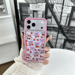Custodia per telefono REDMI A7 PRO con stampa artistica in resina epossidica di tendenza, bordo PC con brillantini a forma di diamante, resistente all'usura, effetto farfalla da sogno. - Product Image 4