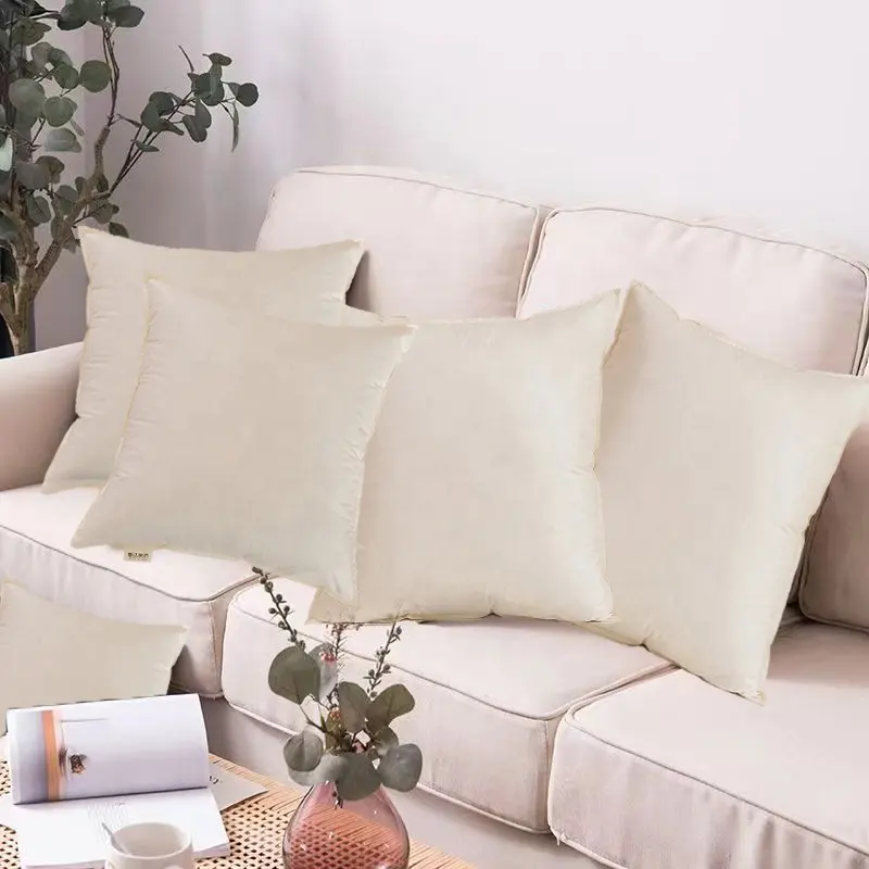 Factory Pillow Insert White 45* 45cm Upholstery Pillow Sofa Square Cushion