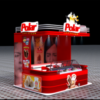 Kiosque de vente au détail multifonctionnel pour centre commercial, stand portable personnalisé pour la vente d'aliments, de boissons et de cadeaux