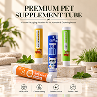 Tube d'emballage cosmétique imprimé sur mesure pour produits de soins pour animaux de compagnie, couleur dégradée