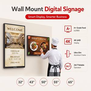 Lecteur <span class=keywords><strong>vidéo</strong></span> <span class=keywords><strong>d</strong></span>'intérieur KEINONE 43 49 55 65 pouces, écran LCD numérique Android Wifi à montage mural, affichage publicitaire - Product Image 1