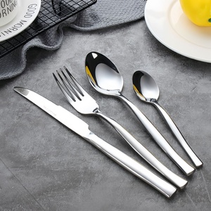Juego de cubiertos modernos para restaurante, incluye cucharas de plata, tenedores, cuchillos a bajo precio para fiestas y hogar - Product Image 2