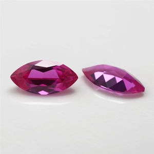 Wuzhou JQ Gems buena calidad 3 # corindón 3*1,5-6*12mm forma de marquesa rubí cera de alta temperatura con incrustaciones para hacer joyas - Product Image 4