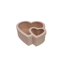 Dubbele Hartvormige Bloemenbox met Transparant Venster Fruit Cadeaubox Moederdag Valentijnsdag Cadeaubox