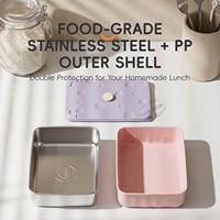 Lot de boîtes repas bento en acier inoxydable 304, 2 tailles, chauffables au micro-ondes, étanches, pour adultes