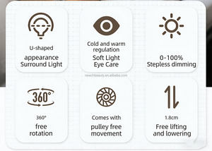 Lámpara de Belleza LED Portátil de 28 Pulgadas, Lámpara de Uñas con Soporte para Teléfono Móvil, Lámpara de Relleno para Extensiones de Pestañas, <span class=keywords><strong>Spa</strong></span> en Casa y Salón de Belleza - Product Image 6