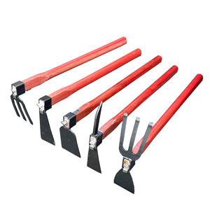 Petite houe extensible de 60 cm, outil agricole en acier à double usage, râteau de jardinage pour le désherbage et la plantation - Product Image 1