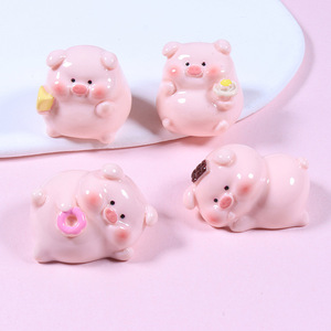 Accesorios de Resina 3D Kawaii, Pegamento en Crema para Manualidades, Lindos Cerditos, Decoración para Carcasas de Teléfono, Pinzas para el Cabello, Colgantes, Adornos Pequeños para Llaveros - Product Image 2