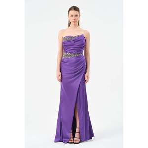 Vêtement décontracté pour femme DANS, violet, 100% coton, 1541, coupe classique, tailles européennes 36-42, léger et respirant - Product Image 1