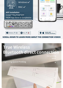 Impresora Portátil A4 sin Tinta <span class=keywords><strong>para</strong></span> Pequeñas Empresas, Propietarios de Tiendas Minoristas, Impresora Térmica Inalámbrica de Documentos, Facturas y Pedidos Personalizados - Product Image 3