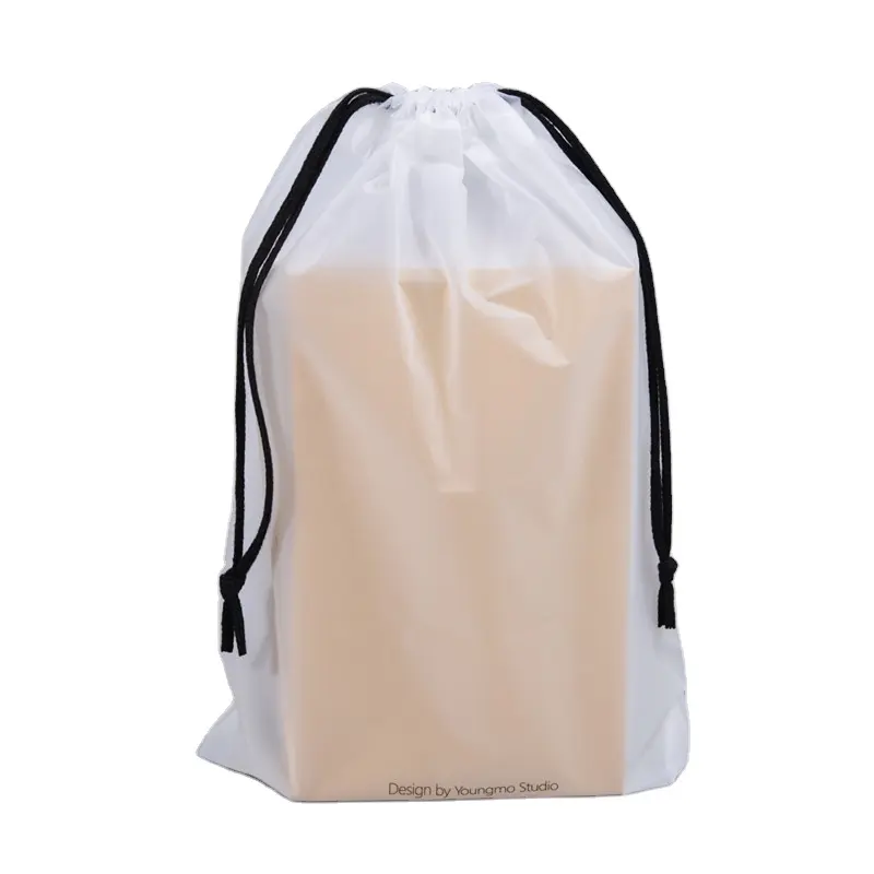 جديد تحلل المواد سحب حبل حزمة الفم حقيبة بلاستيكية مخصص شعار حقيبة تسوق الجملة الرباط حقيبة