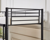 Cama litera industrial de metal negro para fábrica