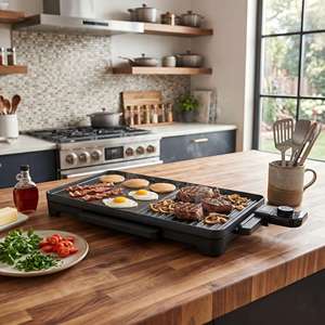 Asador Eléctrico Saludable para Eliminar Grasa con Diseño Inclinado para Drenar Aceite y Temperatura Ajustable para Cocinar con Bajo Contenido de Grasa - Product Image 6