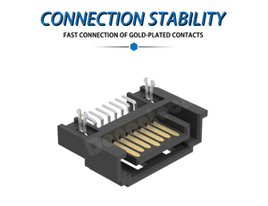 Cổng kết nối <span class=keywords><strong>SATA</strong></span> chất lượng cao mạ vàng đồng thau góc vuông 7 chân <span class=keywords><strong>15</strong></span> chân 22 chân khoảng cách 2.54mm cho PCB HDD SSD đồng 12P 15P - Product Image 3