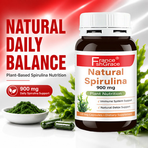 Compléments alimentaires Shecome à la spiruline naturelle 900 mg pour adultes, soutient la santé du système immunitaire, capsules de spiruline naturelle - Product Image 5