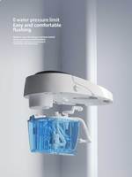 WC intelligent PLMR A5 moderne en céramique allongé avec commande vocale, chasse d'eau automatique, séchage à l'air, fixation au sol et évacuation en S