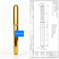 Services d'usinage CNC Boutiq stylo matériel hexagonal roi cuivre stylo fait main conception personnalisée stylo cylindrique hexagonal en laiton