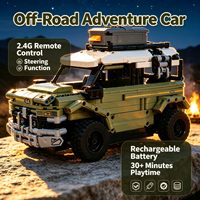 Voiture RC tout-terrain motorisée à assembler, blocs de construction MOC personnalisés OEM d'usine, jouet de construction pour enfants
