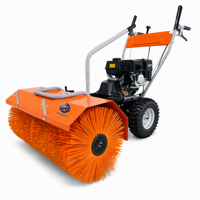 Balayeuse à neige multifonctionnelle JHS, moteur essence 6,5 CV, 80 cm, 3-en-1 (balayage, soufflage, bêchage), démarrage manuel, pour trottoirs municipaux