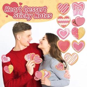 Set de Notas Adhesivas con Forma de Corazón, Esenciales para el Día de San Valentín, con 20 Hojas y Diseños de Macarons, Galletas y Dulces - Product Image 4
