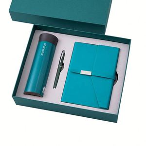Sustainable Daily Essentials Recycled Notebook Stainless Steel Tumbler and Eco <b>Pen</b> for Green Lifestyle - Product Image 1
