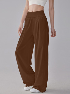 Nouveauté Pantalon large taille haute Pantalon de <span class=keywords><strong>yoga</strong></span> ample et décontracté Pantalon à poches pour la vie quotidienne - Product Image 4