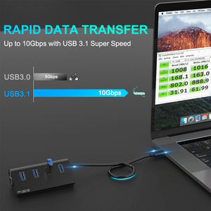 Base de Expansión con 4 Puertos USB 3.1, Hub USB Múltiple de 10 Gbps para Computadora Portátil o de Escritorio - Product Image 2