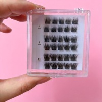 Cils en grappes segmentées, kit de voyage, longueurs mixtes - Faux cils légers et réutilisables pour une beauté nomade, longueurs mixtes