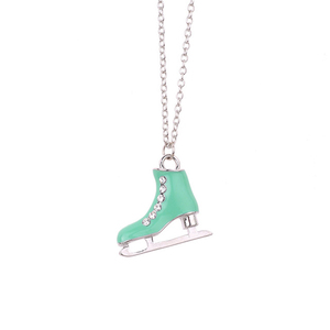 Collier pendentif de chaussure de <span class=keywords><strong>patin</strong></span> <span class=keywords><strong>à</strong></span> <span class=keywords><strong>glace</strong></span> en cristal émail style sport <span class=keywords><strong>vintage</strong></span> en alliage de zinc avec chaîne <span class=keywords><strong>à</strong></span> maillons pour cadeau - Product Image 4