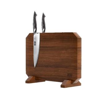 Porte-couteaux magnétique en bois d'acacia, support à couteaux double face multifonctionnel, rangement pour couteaux sur plan de travail de cuisine - Product Image 4