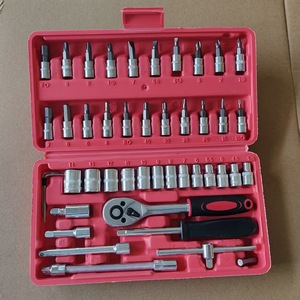 Juego de Herramientas de Reparación de Automóviles de 46 Piezas, Incluye Herramientas de Enchufe, Llave de Trinquete, Juego de Puntas Combinadas, Acero al Carbono para Maquinaria Doméstica - Product Image 3
