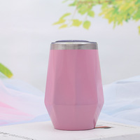 Gobelets isothermes sans pied en acier inoxydable de 350 ml, forme œuf, écologiques, avec logo personnalisé, pour café et vin, design classique