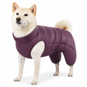 Combinaison de neige matelassée pour chien, col haut, 2 jambes, poignets réglables, pour chiens de race moyenne Shiba Inu - Product Image 1