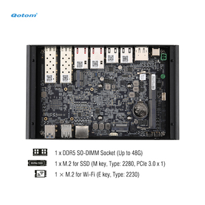 Mini PC Barebone Qotom Q10900S6/ Q10900U6 avec processeur N100/N150/ I3-N305/i3-N355 intégré, 2x10G SFP+/ 2x10G LAN/ 2x2.5G LAN, DDR5 NVMe, AES- - Product Image 4