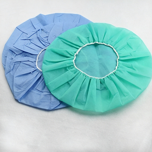 100 unidades/bolsa Gorro desechable de tela no tejida engrosada con malla, transpirable, antipolvo, previene la entrada de partículas, GZ RTS, pedido mixto a granel - Product Image 2