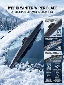 Spazzole tergicristallo YKWB di alta qualità, resistenti al freddo, antigelo, in gomma naturale, <span class=keywords><strong>senza</strong></span> telaio, silenziose e con funzionamento fluido, certificate IATF16949. - Product Image 5