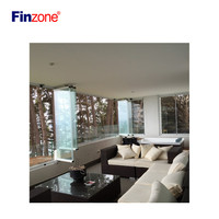 Ventana de Balcón sin Marco CE, Transparente como una Ventana Corredera Plegable Apilable para Balcón, Acristalamiento Panorámico para Balcón, Vista Súper Clara