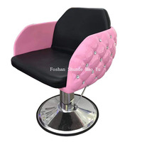 Chaise de salon de coiffure rose de luxe SC45, chaises de coiffure et miroirs